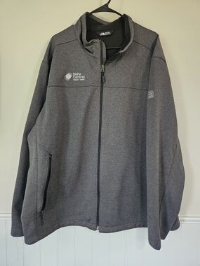 The North Face Men's Charcoal Gray Lightweight Full-Zip Jacket W/logo